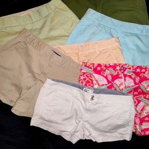 7pair shorts JCrew American eagle Calvin Klein Gap size 8 lot #3